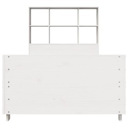 Cadre de lit sans matelas blanc 90x190 cm bois de pin massif 