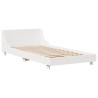 Cadre de lit sans matelas blanc 90x190 cm bois de pin massif 