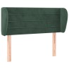 Tête de lit avec oreilles Vert foncé 83x23x78/88 cm Velours 