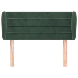 Tête de lit avec oreilles Vert foncé 83x23x78/88 cm Velours 