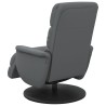 Fauteuil inclinable de massage repose-pieds gris similicuir 