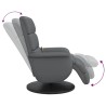 Fauteuil inclinable de massage repose-pieds gris similicuir 