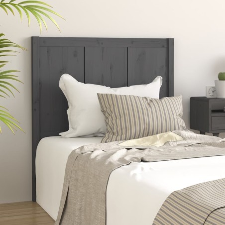 Tête de lit Gris 80,5x4x100 cm Bois massif de pin 