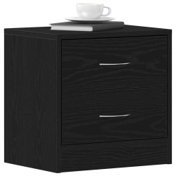 Table de chevet chêne noir 40x30x40 cm bois d'ingénierie 