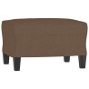 Fauteuil avec repose-pied Marron 60 cm Tissu 