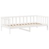Lit de jour avec toit sans matelas blanc 90x190 cm bois massif 