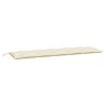 Coussins de banc de jardin lot de 2 blanc crème tissu Oxford 