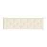 Coussins de banc de jardin lot de 2 blanc crème tissu Oxford 