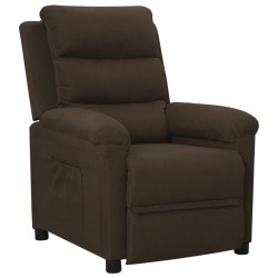 Fauteuil inclinable Marron foncé Tissu 
