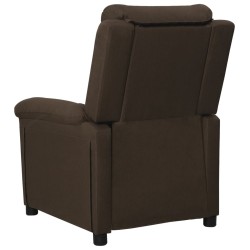 Fauteuil inclinable Marron foncé Tissu 