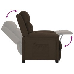 Fauteuil inclinable Marron foncé Tissu 
