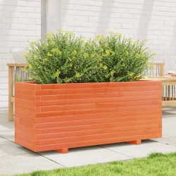 Jardinière cire marron 110x40x49,5 cm bois de pin massif 