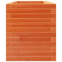 Jardinière cire marron 110x40x49,5 cm bois de pin massif 