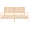 Cadre de lit sans matelas bois massif 