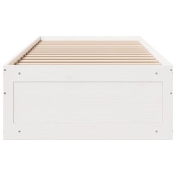 Cadre de lit sans matelas avec tiroirs 75x190 cm bois de pin 