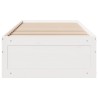 Cadre de lit sans matelas avec tiroirs 75x190 cm bois de pin 