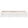 Cadre de lit sans matelas avec tiroirs 75x190 cm bois de pin 