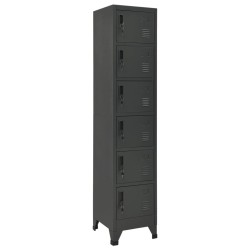 Armoire à casiers Anthracite 38x40x180 cm Acier 