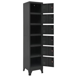 Armoire à casiers Anthracite 38x40x180 cm Acier 