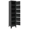 Armoire à casiers Anthracite 38x40x180 cm Acier 