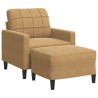 Fauteuil avec repose-pied Marron 60 cm Velours 