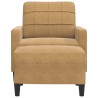Fauteuil avec repose-pied Marron 60 cm Velours 