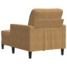 Fauteuil avec repose-pied Marron 60 cm Velours 