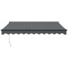Auvent rétractable anthracite 3,5x2,5 m tissu et aluminium 