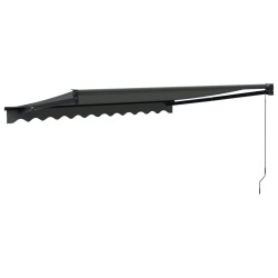 Auvent rétractable anthracite 3,5x2,5 m tissu et aluminium 