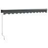 Auvent rétractable anthracite 3,5x2,5 m tissu et aluminium 
