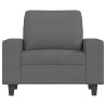 Fauteuil avec repose-pied Gris foncé 60 cm Tissu 