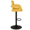 Tabourets de bar lot de 2 jaune moutarde tissu 