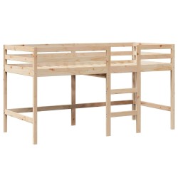 Lit superposé avec échelle et toit sans matelas 90x190 cm 