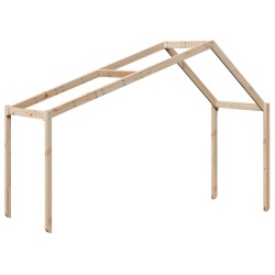 Lit superposé avec échelle et toit sans matelas 90x190 cm 