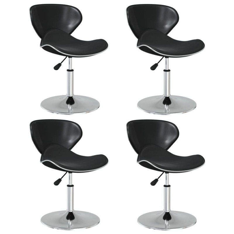 Chaises à manger lot de 4 noir similicuir Chaises à manger lot de 4 noir similicuir