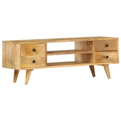 Meuble TV 110x35x40 cm Bois massif de manguier 