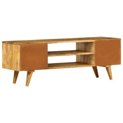 Meuble TV 110x35x40 cm Bois massif de manguier 