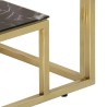 Table console doré acier inoxydable et verre trempé 