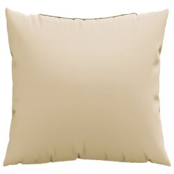 Coussins de canapé lot de 4 beige 60x60 cm tissu 