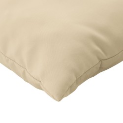 Coussins de canapé lot de 4 beige 60x60 cm tissu 