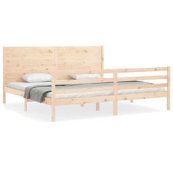 Cadre de lit sans matelas 200x200 cm bois massif 