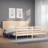 Cadre de lit sans matelas 200x200 cm bois massif 