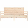 Cadre de lit sans matelas 200x200 cm bois massif 
