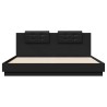 Cadre de lit avec LED sans matelas noir 160x200 cm 