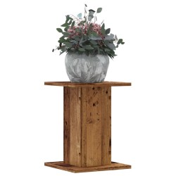 Supports pour plantes 2 pcs vieux bois bois d'ingénierie 