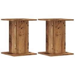 Supports pour plantes 2 pcs vieux bois bois d'ingénierie 