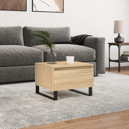 Table basse chêne sonoma 50x46x35 cm bois d'ingénierie 
