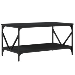 Table basse noir 90x50x45 cm bois d'ingénierie 