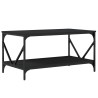 Table basse noir 90x50x45 cm bois d'ingénierie 