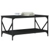 Table basse noir 90x50x45 cm bois d'ingénierie 